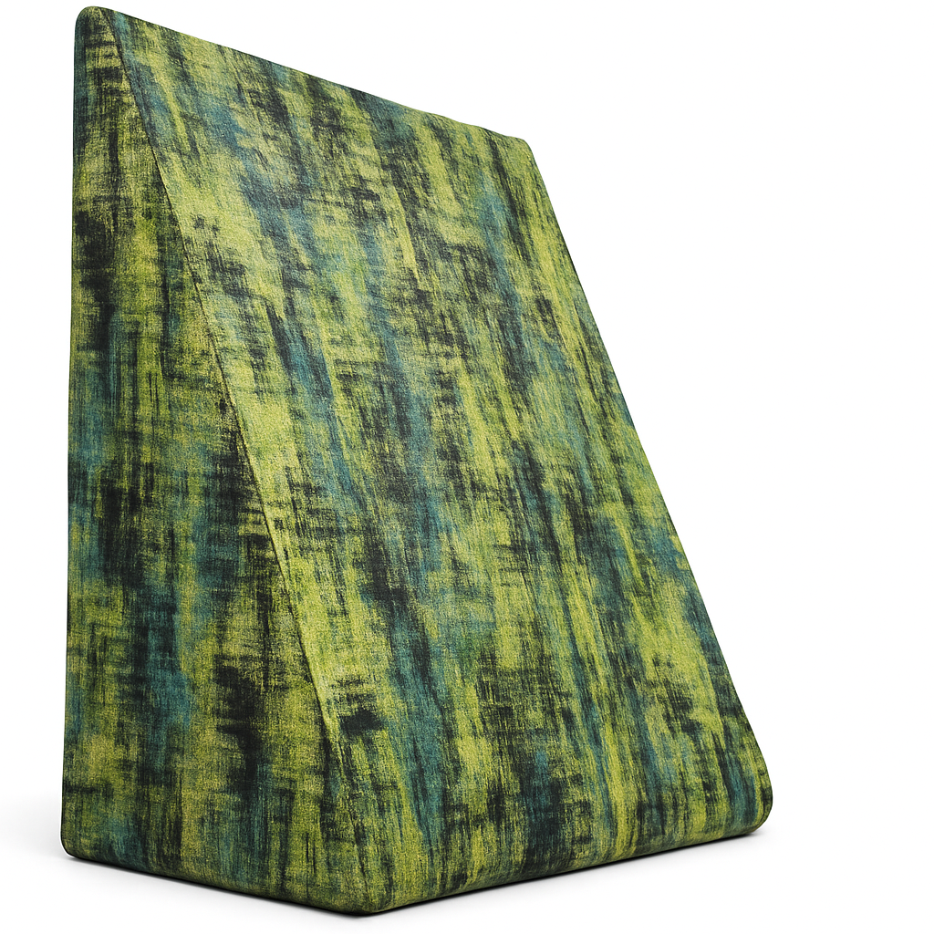 Wedge Memory Foam Pillow-Printed Forest Green
