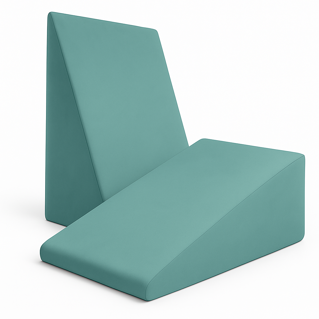Wedge Memory Foam Pillow-Teal